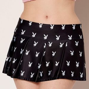NEW Black Playboy Bunny Print Skirt Multiple Sizes